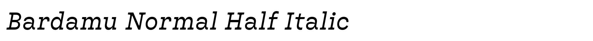 Bardamu Normal Half Italic image